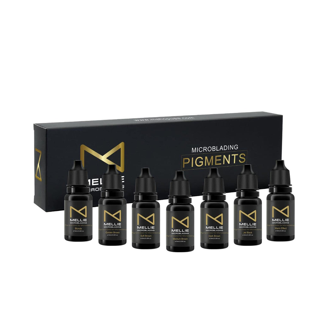 M - Microblading Ink Set (7 Medical-Grade Pigments) | Professional PMU Ink for Eyebrows