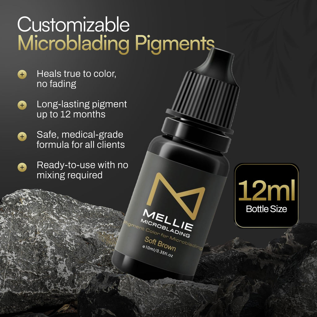 M - Microblading Ink Set (7 Medical-Grade Pigments) | Professional PMU Ink for Eyebrows