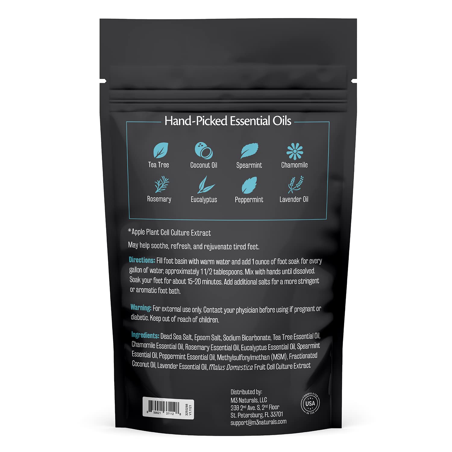 M3 Naturals Tea Tree Oil Foot Soak & Epsom Salts – Spa Foot Spa 16oz
