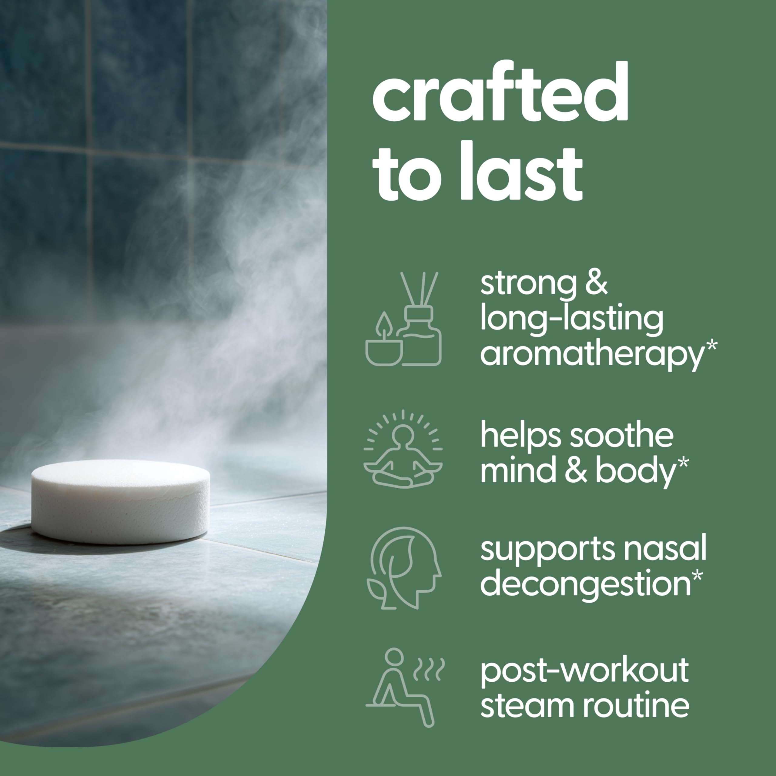M3 Naturals Eucalyptus Shower Steamers – 14 Individually Wrapped Tablets for Relaxation, Sinus Support & Recovery