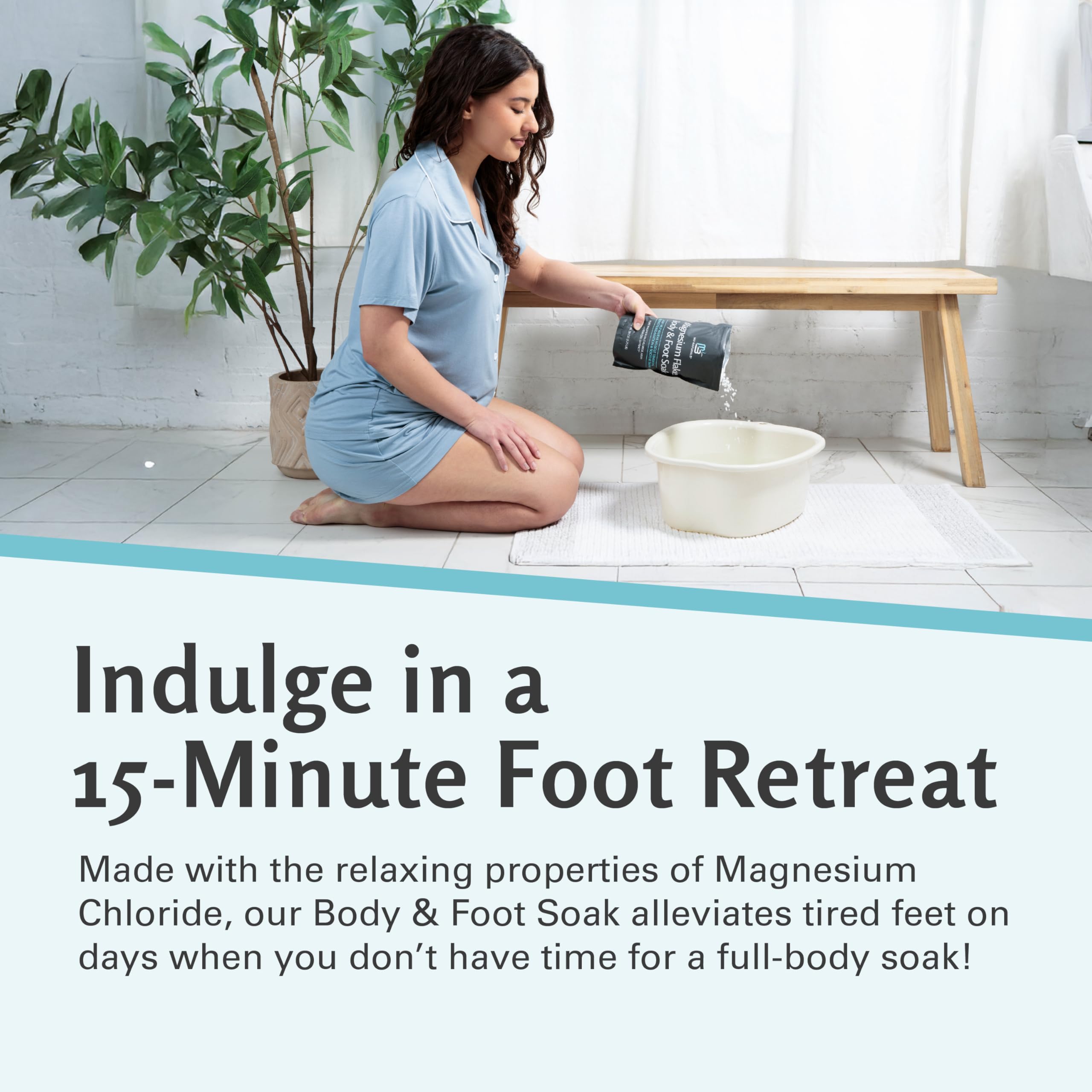 M3 Naturals Magnesium Soak – Fast-Acting Bath Salt with Dead Sea Salt & MSM (Fragrance Free)