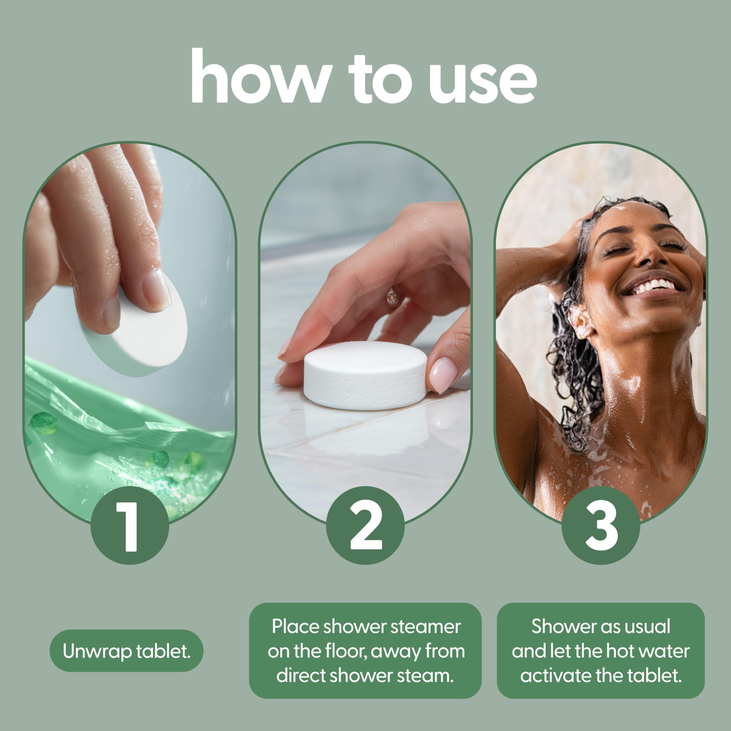 M3 Naturals Eucalyptus Shower Steamers – 14 Individually Wrapped Tablets for Relaxation, Sinus Support & Recovery