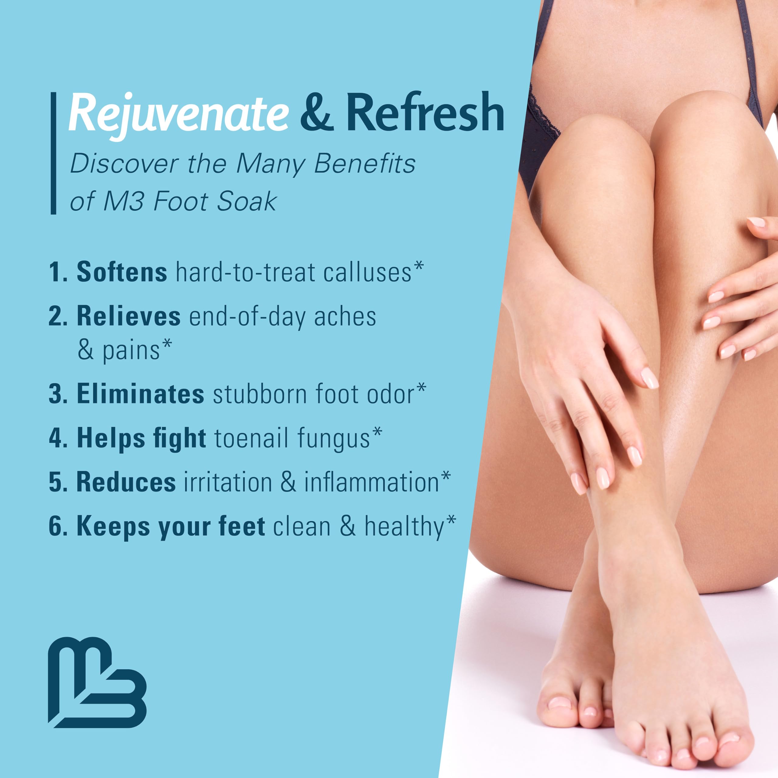 M3 Naturals Tea Tree Oil Foot Soak & Epsom Salts – Spa Foot Spa 16oz