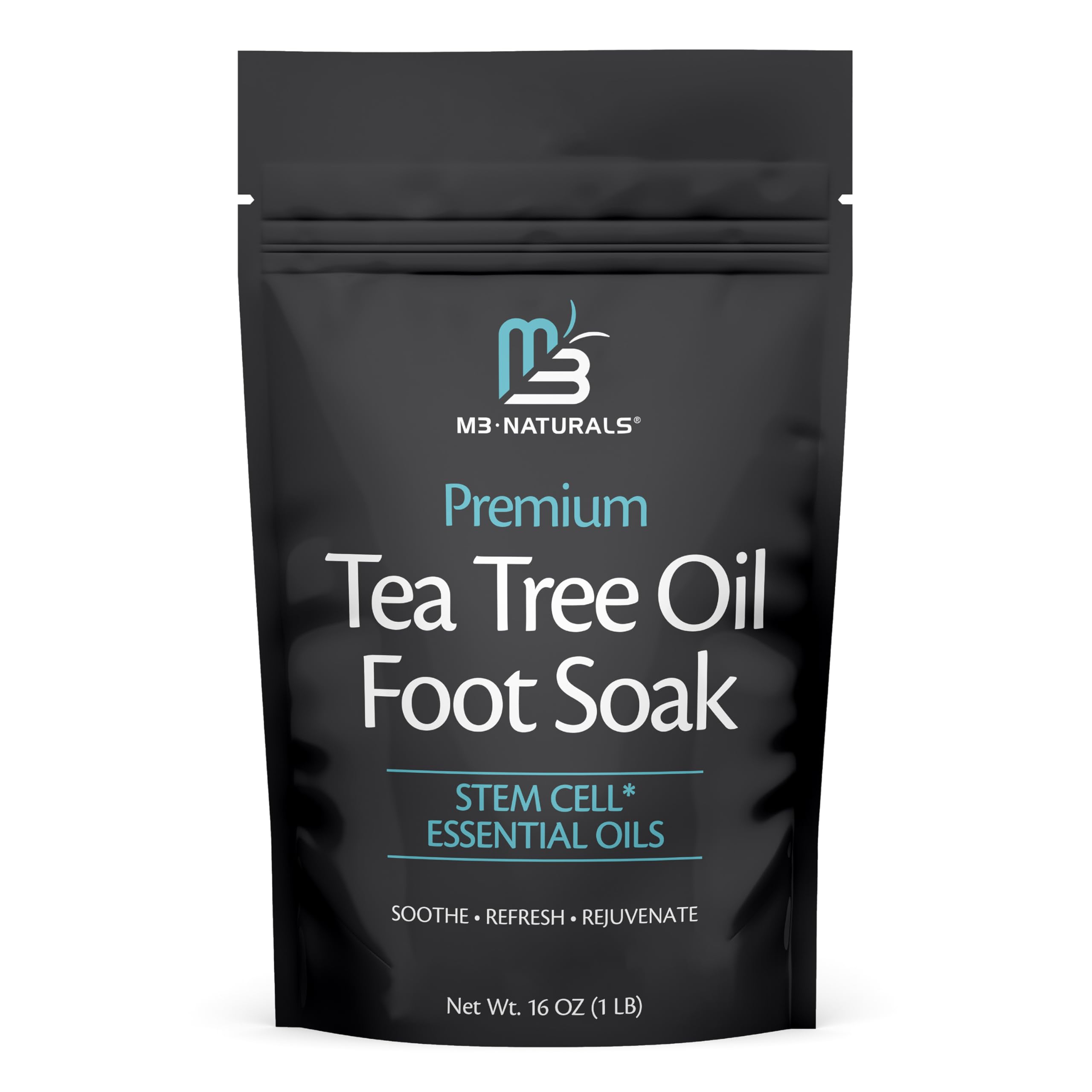 M3 Naturals Tea Tree Oil Foot Soak & Epsom Salts – Spa Foot Spa 16oz