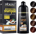 Maani MOKERU Professional Argan Coconut Oil Hair Dye Color Shampoo – 5-Minute Black Color, 500 ml