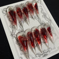 MABKJLF Halloween Press On Nails | Luxury Long Stiletto Reusable ABS Nails