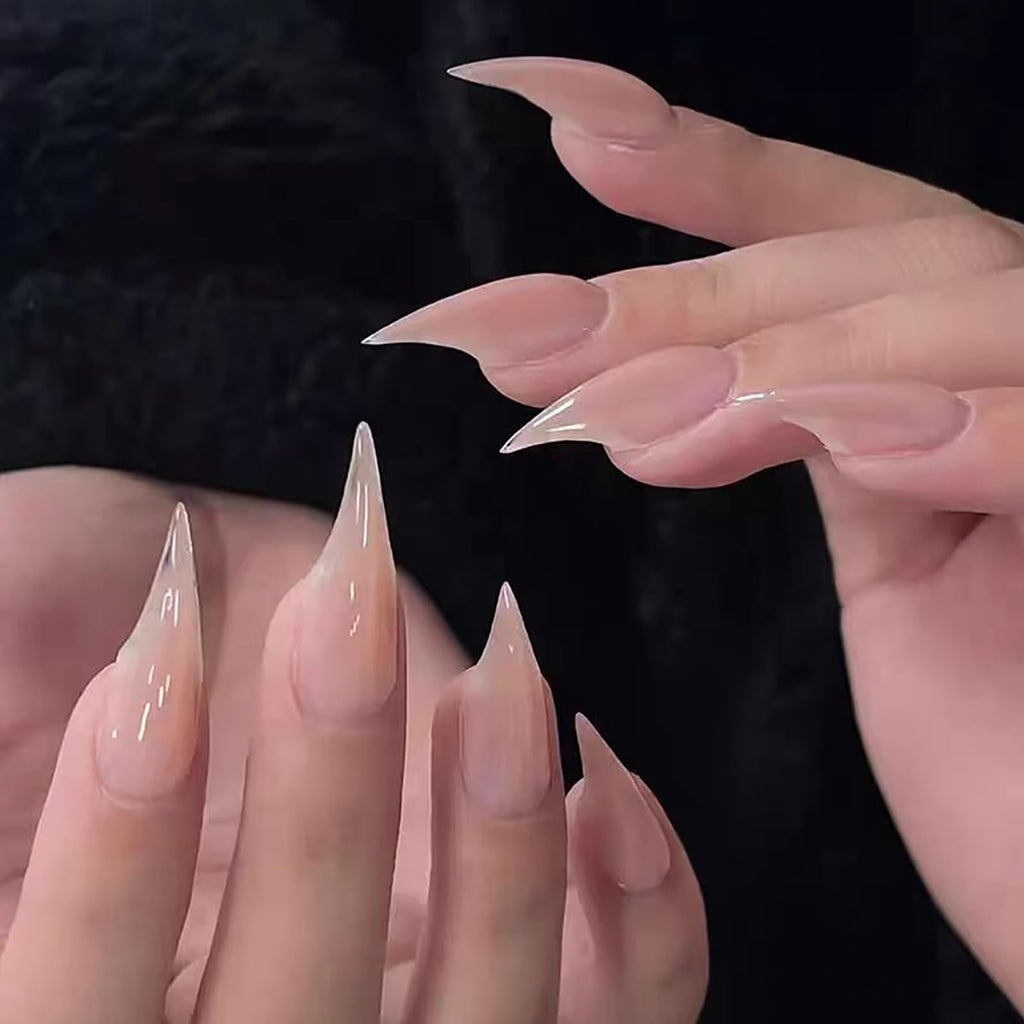 MABKJLF Luxury Press On Nails – Medium Curved Stiletto Eagle Claw Design, Reusable ABS