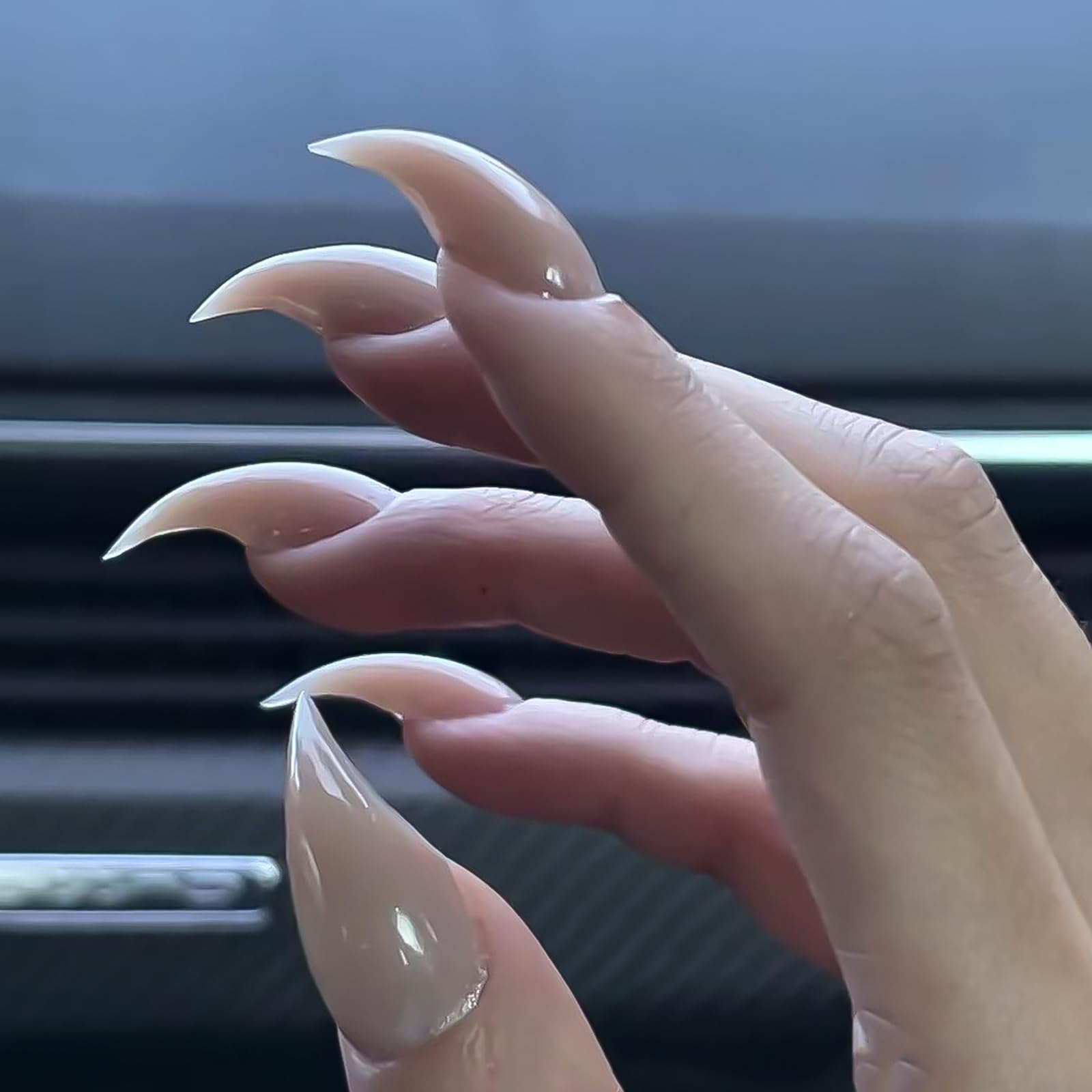 MABKJLF Luxury Press On Nails – Medium Stiletto Eagle Claw, Reusable ABS