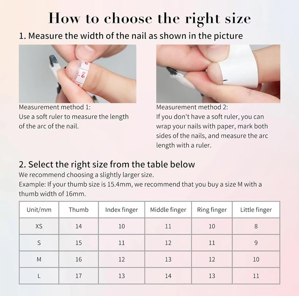 MABKJLF Luxury Press On Nails – Medium Almond, 3D Design, Reusable ABS, Complete Nail Kit