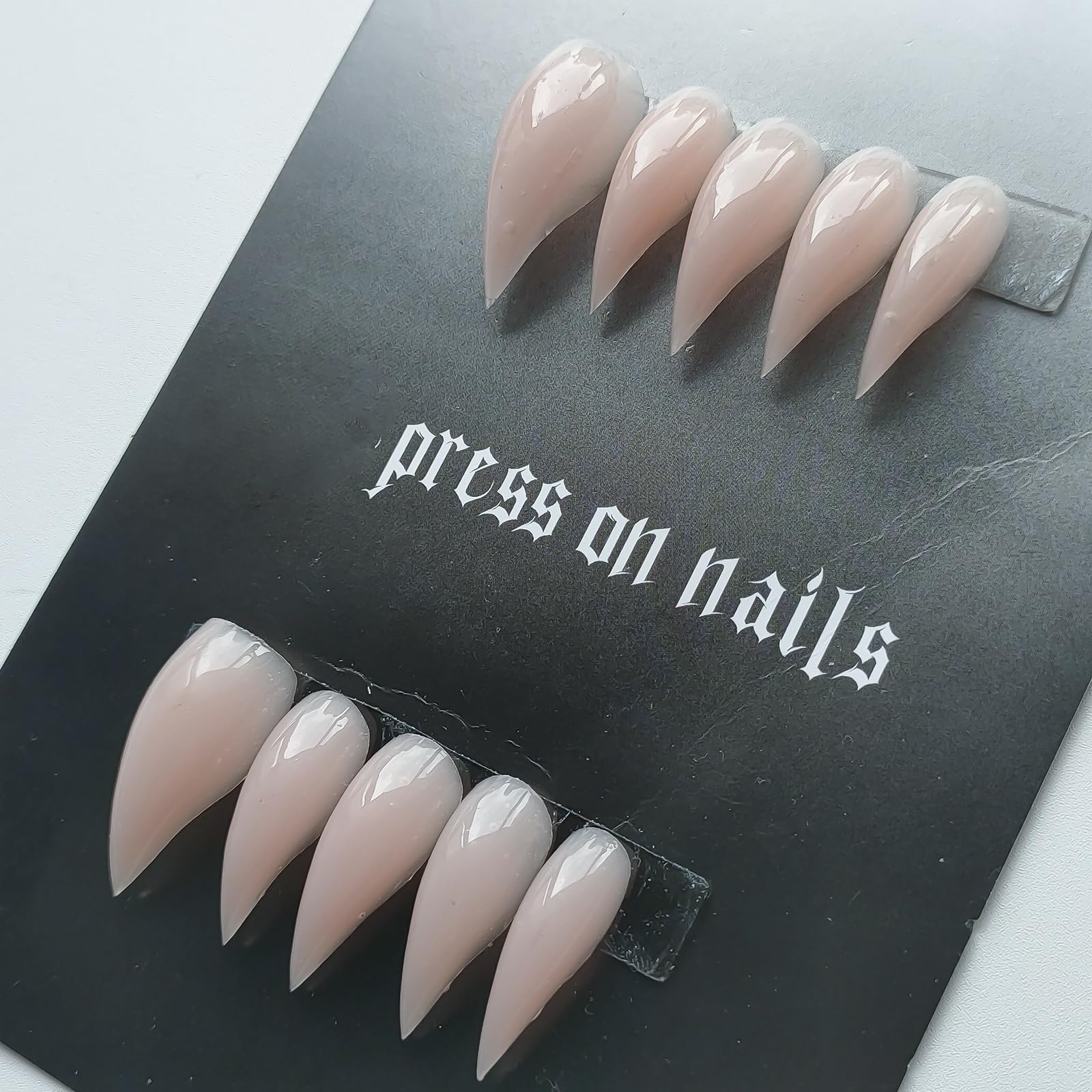 MABKJLF Luxury Press On Nails – Medium Curved Stiletto Eagle Claw Design, Reusable ABS