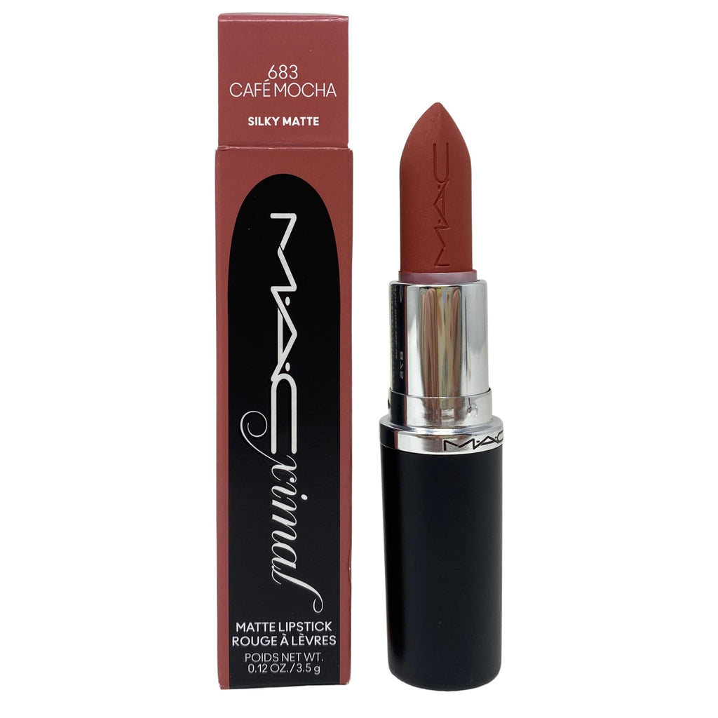 MAC M.A.Cximal Matte Lipstick 683 Cafe Mocha – Mauvey Nude Lip Color 0.12 oz