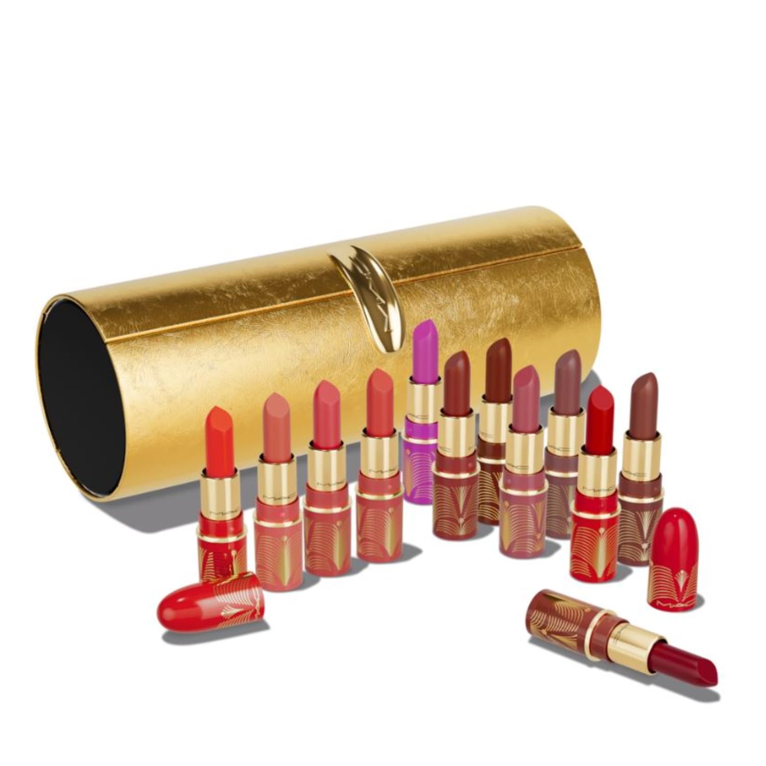 MAC Golden Girls Mini Lustreglass Lipstick Vault x12 – Travel-Size Collection