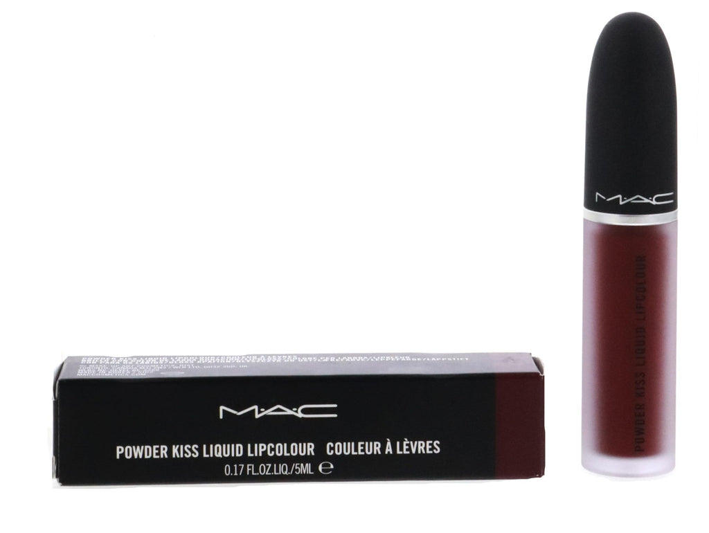 MAC Powder Kiss Liquid Lipcolour 994 Make Love To The Camera – Deep Wine
