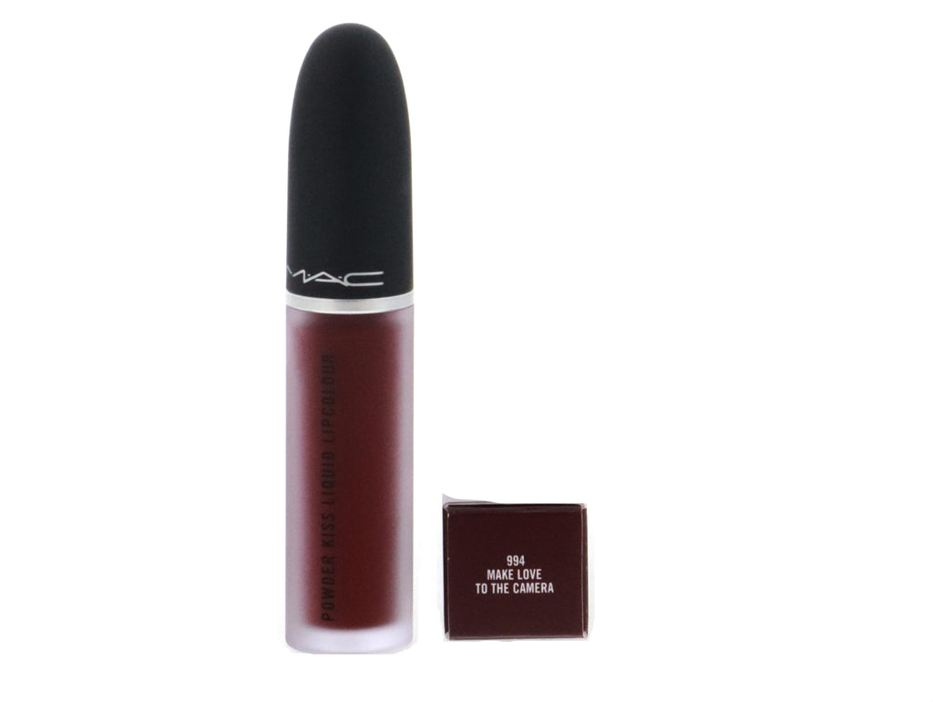 MAC Powder Kiss Liquid Lipcolour 994 Make Love To The Camera – Deep Wine
