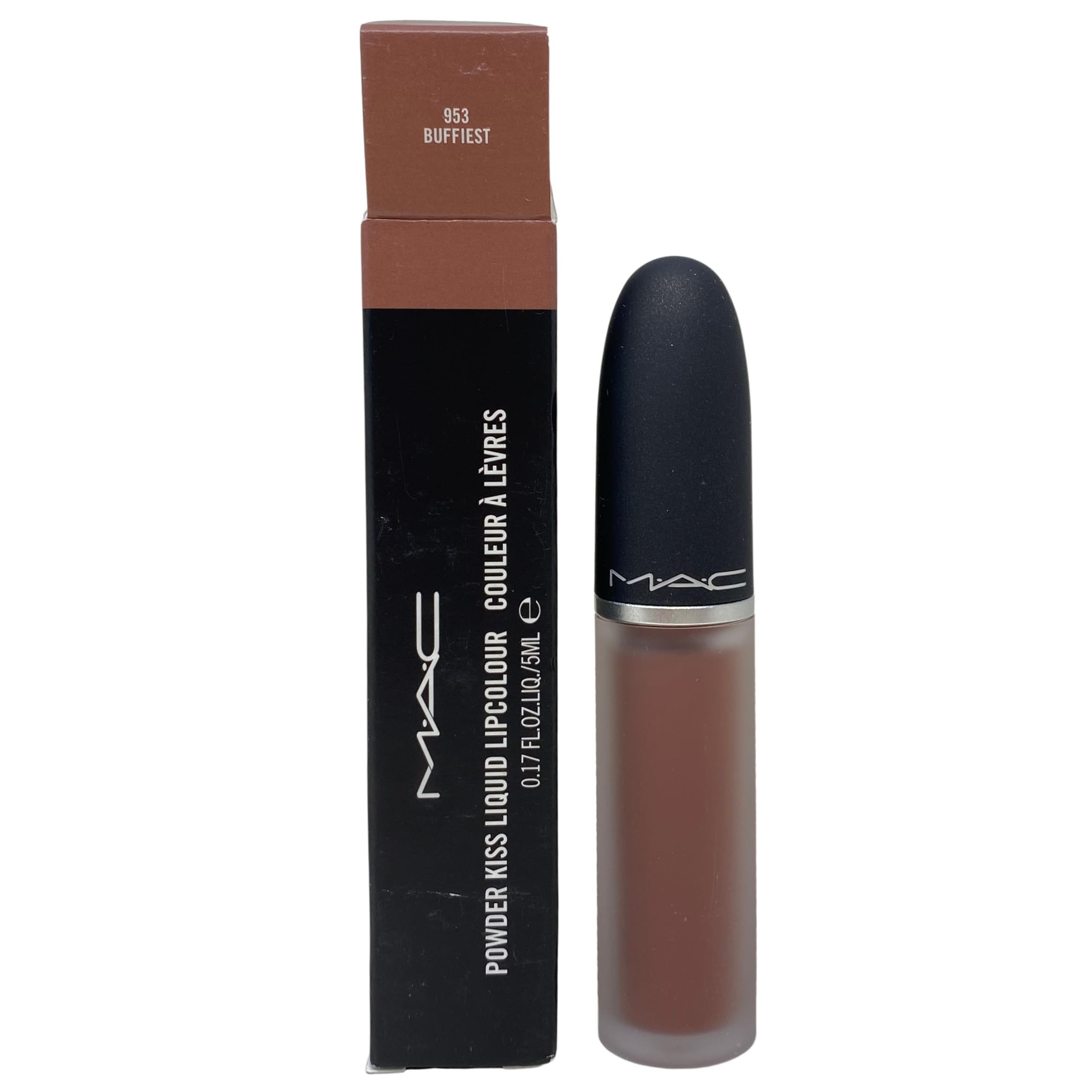MAC Powder Kiss Liquid Lipcolour 953 Buffiest – Hydrating Soft-Focus Matte Lipcolour (0.17 oz / 5 ml)