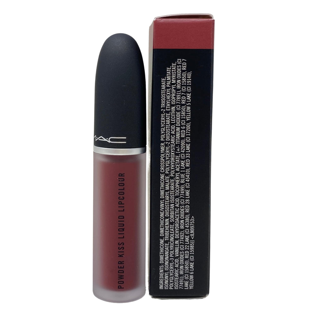 MAC Powder Kiss Liquid Lipcolour - Fashion Emergency (Intense Rose Brown) 0.17 oz / 5 ml