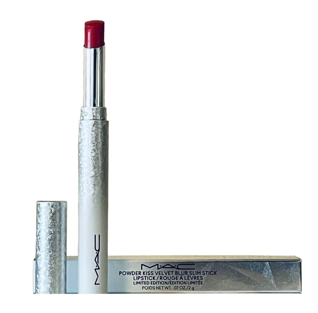 MAC Powder Kiss Velvet Blur Slim Lipstick Limited Edition Merry Cherry