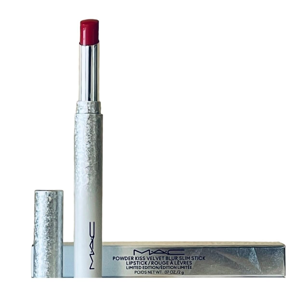 MAC Powder Kiss Velvet Blur Slim Lipstick Limited Edition Merry Cherry