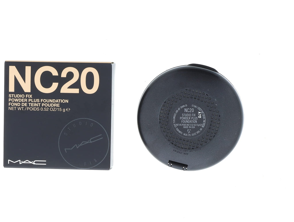 MAC Studio Fix Powder Plus Foundation NC20 – Buildable Coverage, Natural Matte Finish (0.52 oz)