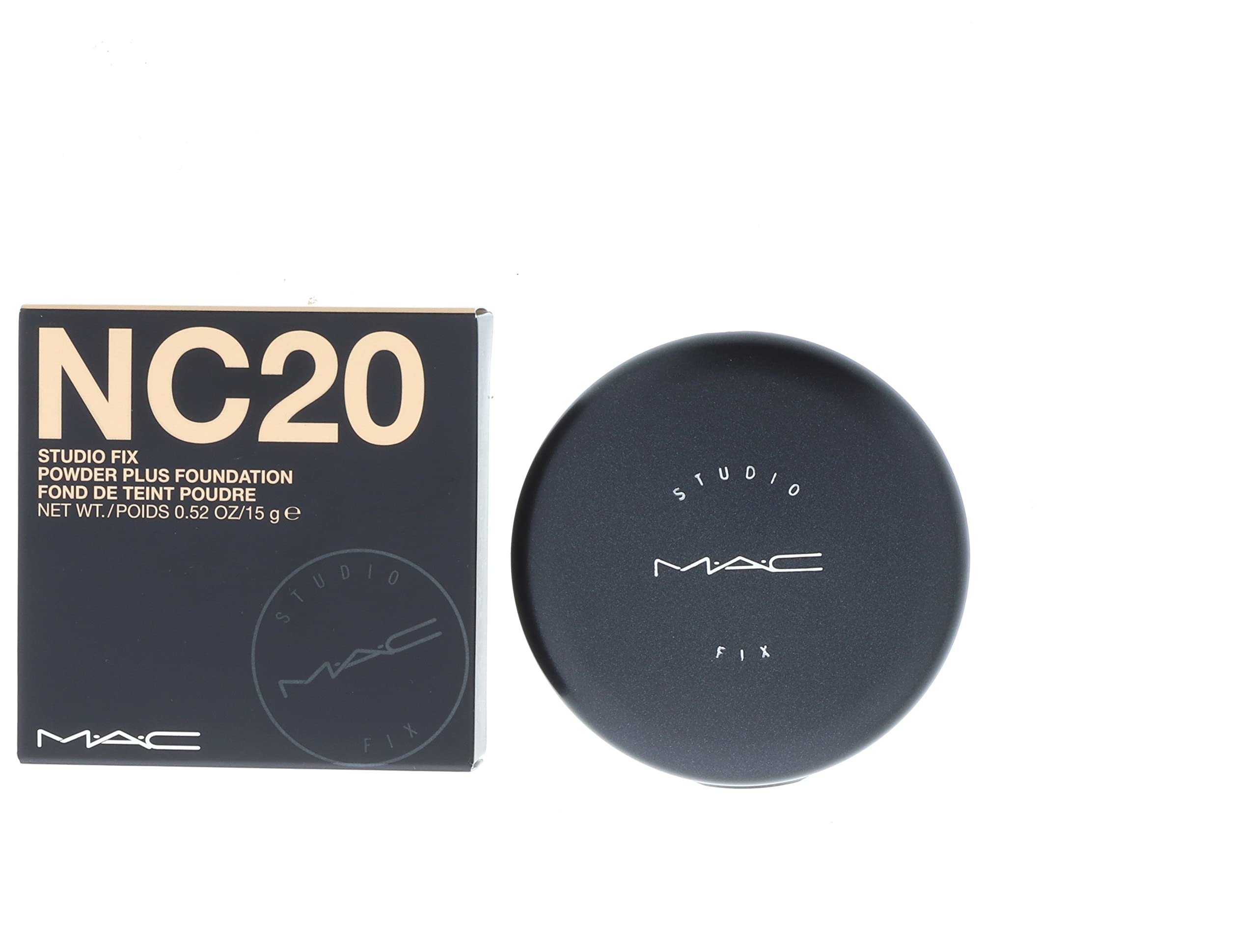 MAC Studio Fix Powder Plus Foundation NC20 – Buildable Coverage, Natural Matte Finish (0.52 oz)