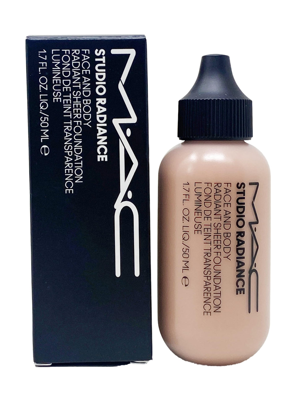 MAC Studio Radiance Foundation W4 – Sheer, Buildable Coverage for Face & Body, Rosy Beige 1.7 oz (50 mL)