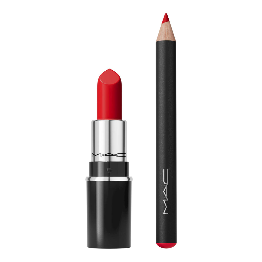 MAC Tiny Treasures Mini Lip Duo: Red Lipstick & Lip Pencil (2-Piece) – Holiday Gift Set