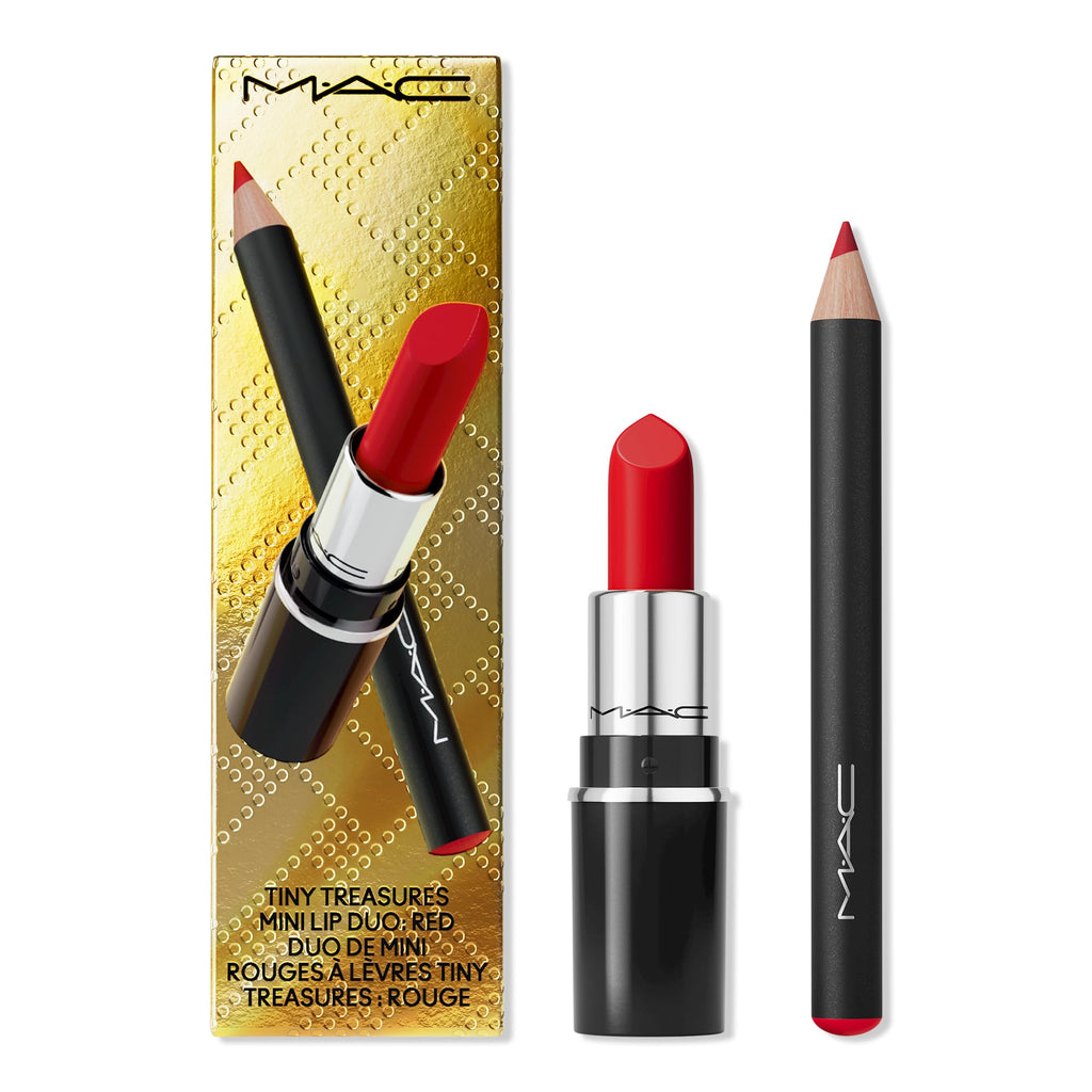 MAC Tiny Treasures Mini Lip Duo: Red Lipstick & Lip Pencil (2-Piece) – Holiday Gift Set