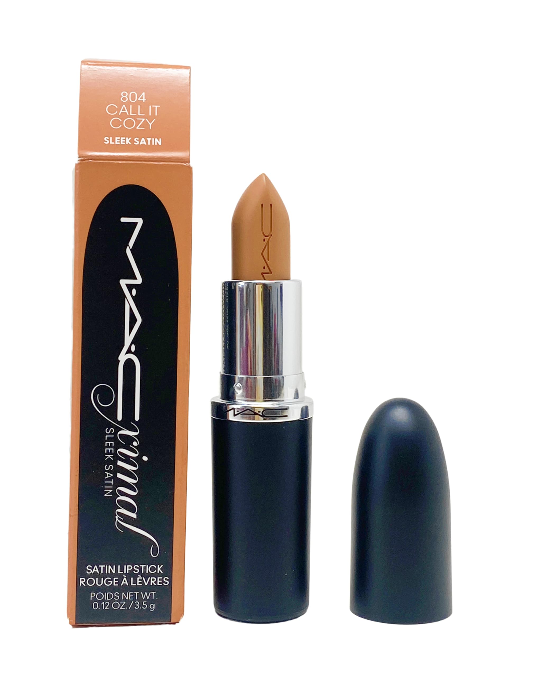 MAC Ximal Sleek Satin Lipstick 804 Call It Cozy (Caramel) | Hydrating Satin Lip Color