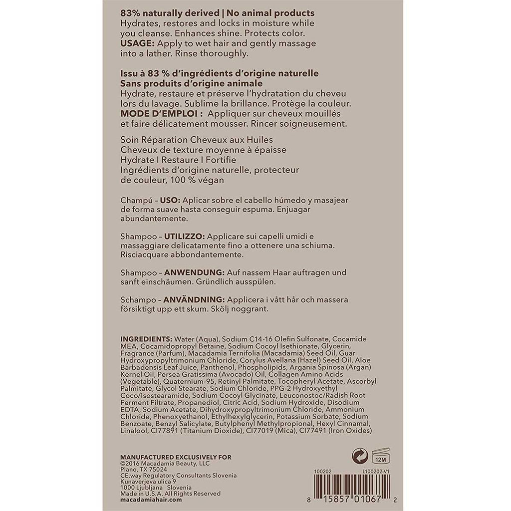 Macadamia Professional Nourishing Moisture Shampoo | Sulfate & Paraben Hair Shampoo, 33.8 Fl Oz