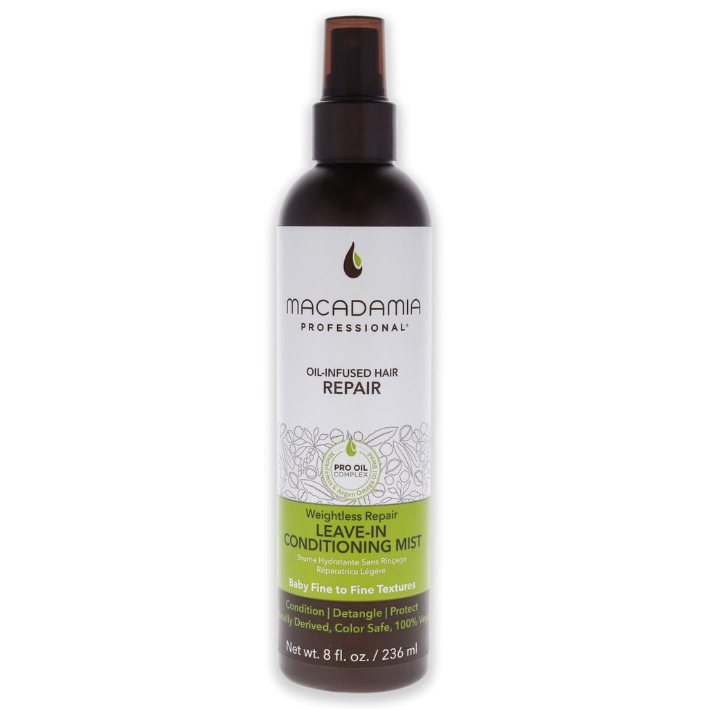 Macadamia Professional Pecan Leave-In Mist – Sulfate & Paraben Free, 8 Fl Oz