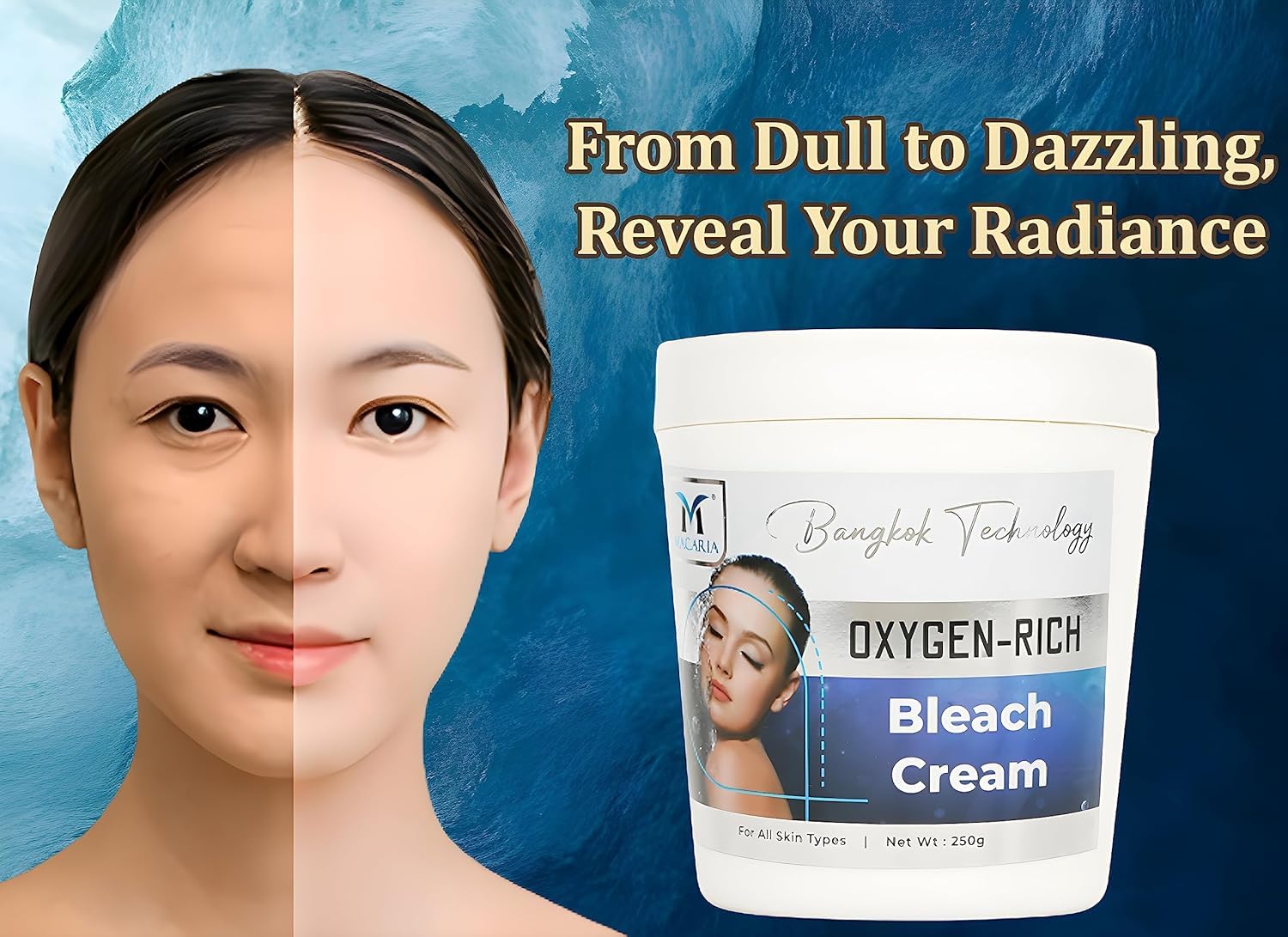 Macaria Bleach Cream for Face – Brightening & Dark Spot Remover | All Skin Types