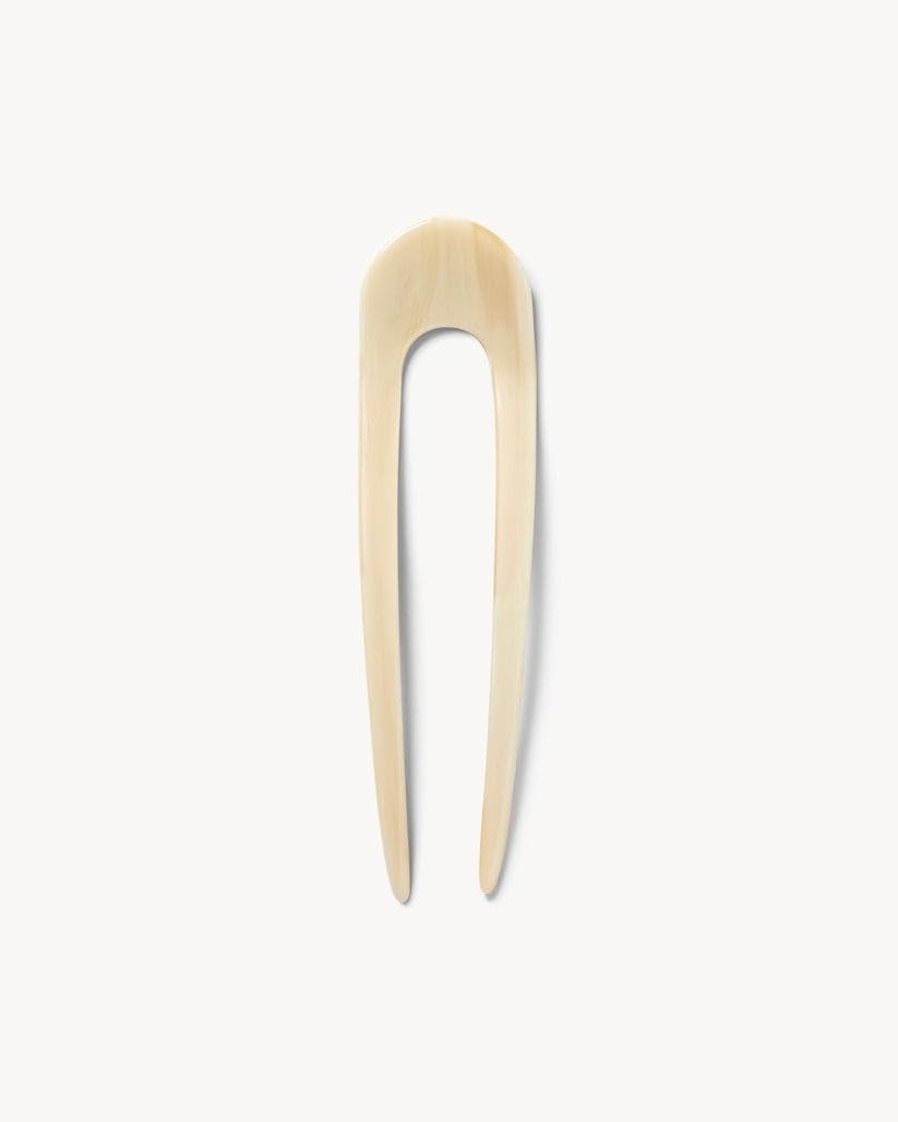 MACHETE Italian Acetate French Hair Pin – 5 Inch in Alabaster for Thin to Thick Hair
