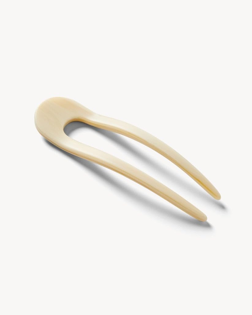 MACHETE Italian Acetate French Hair Pin – 5 Inch in Alabaster for Thin to Thick Hair