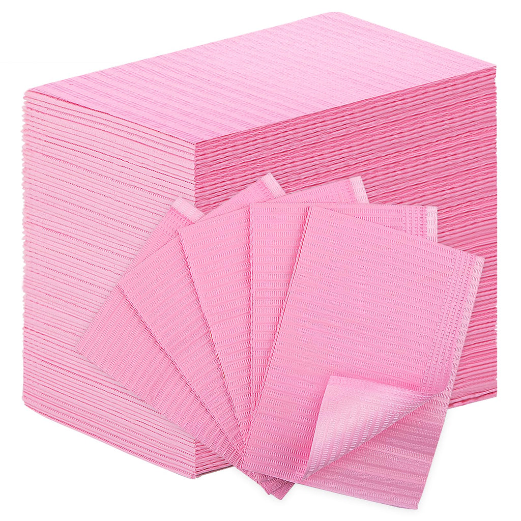 Machine-Ya 80pcs Disposable Nail Mats – Foldable 13x18 Pink Nail Table Covers, Leakproof & Soft