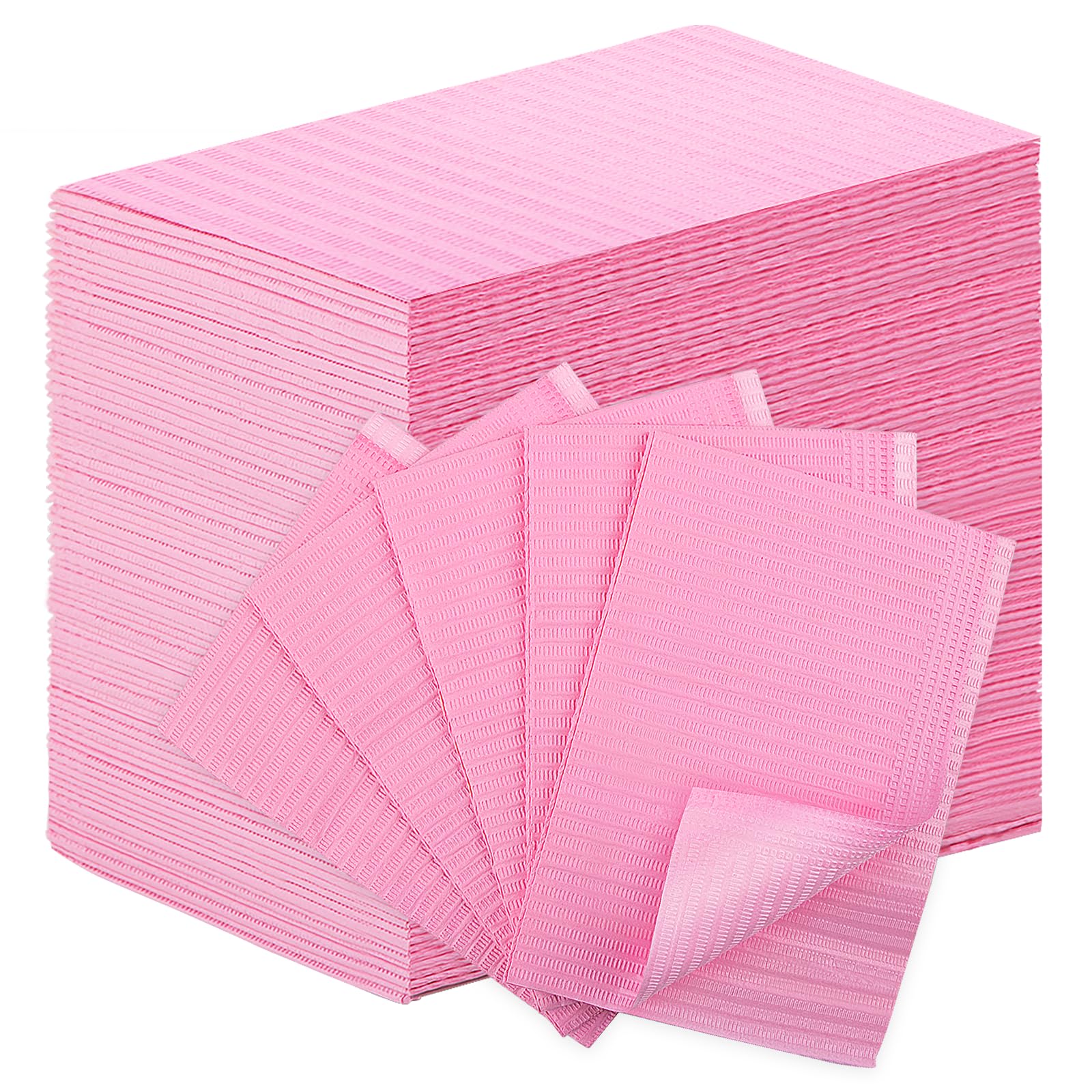 Machine-Ya 80pcs Disposable Nail Mats – Foldable 13x18 Pink Nail Table Covers, Leakproof & Soft