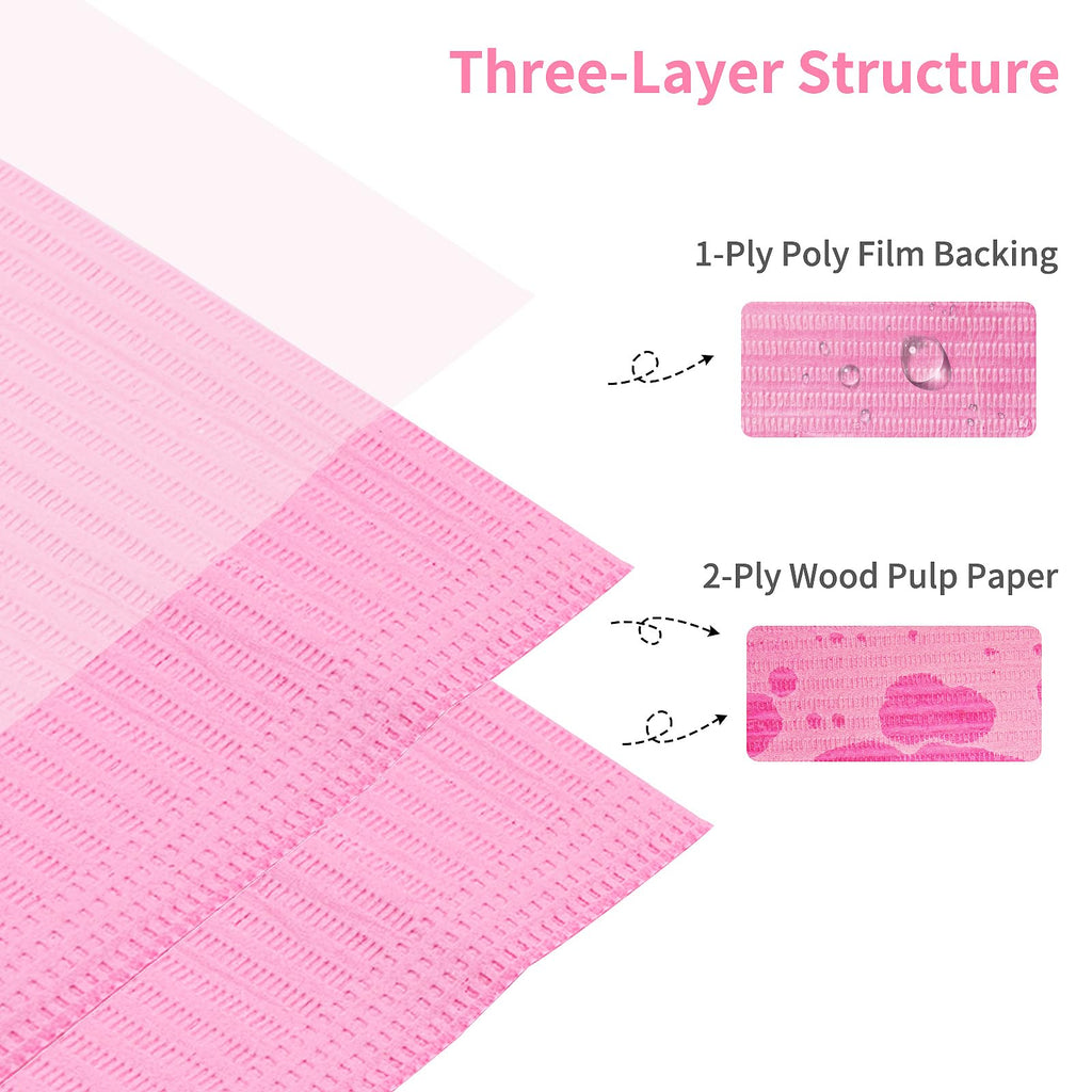 Machine-Ya 80pcs Disposable Nail Mats – Foldable 13x18 Pink Nail Table Covers, Leakproof & Soft