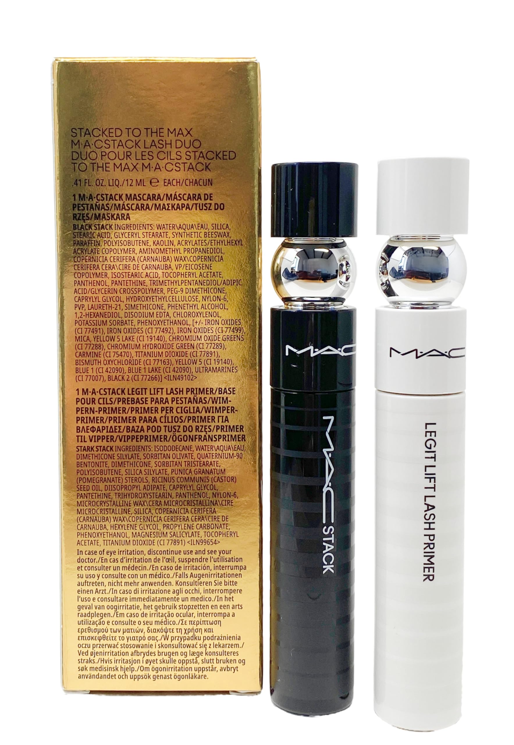 MACStack Lash Duo: Mascara & Legit Lift Primer by MAC | 24-Hour Wear