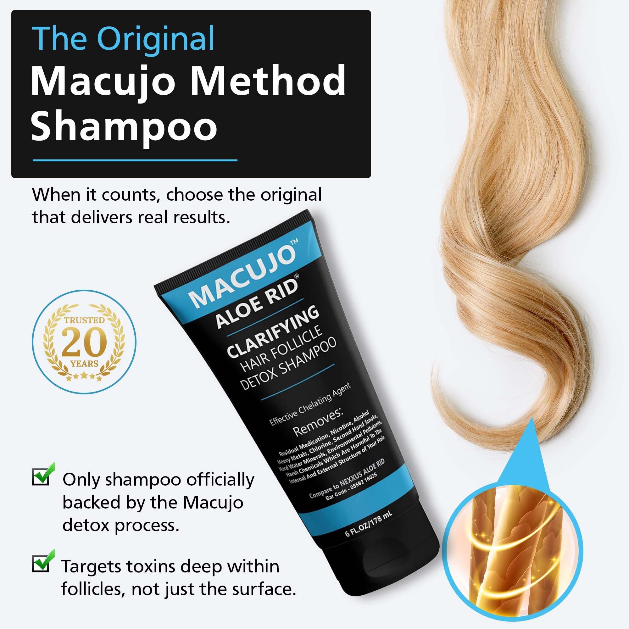 Macujo Aloe Rid Detox Shampoo Method | Deep Hair Detox & Chelating Agent