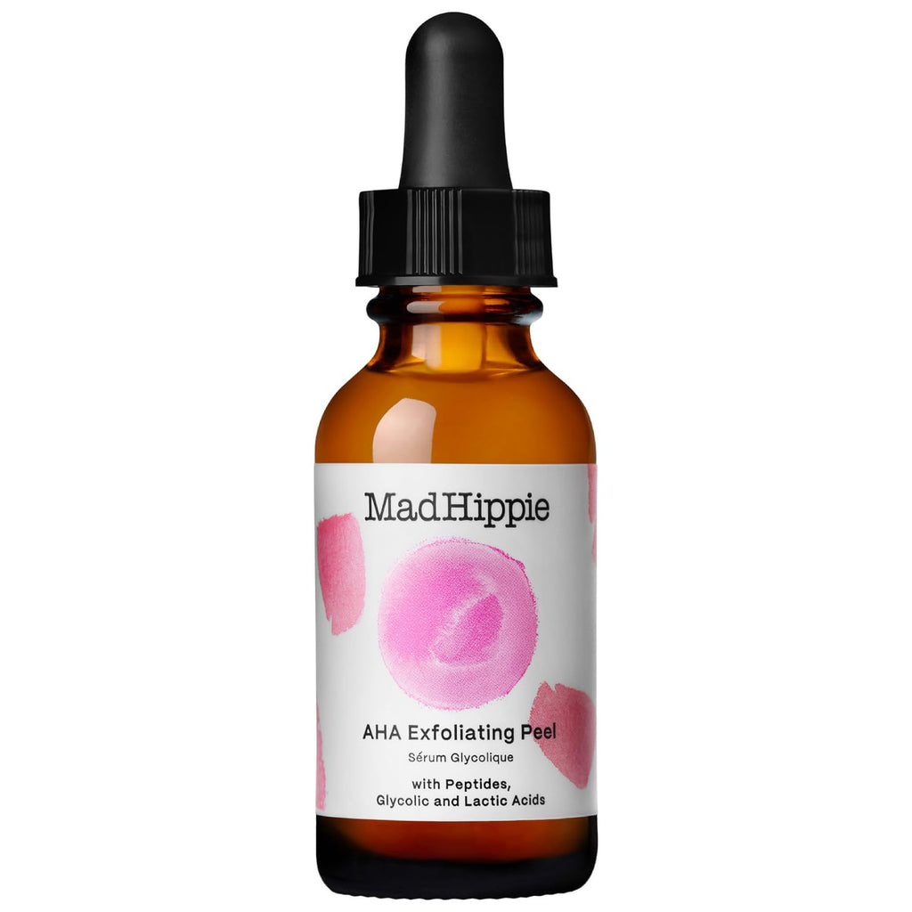 Mad Hippie AHA Exfoliating Peel – Lactic & Glycolic Acids, Goji Berry, Peptides, Hyaluronic Acid & Niacinamide, 1.02 oz