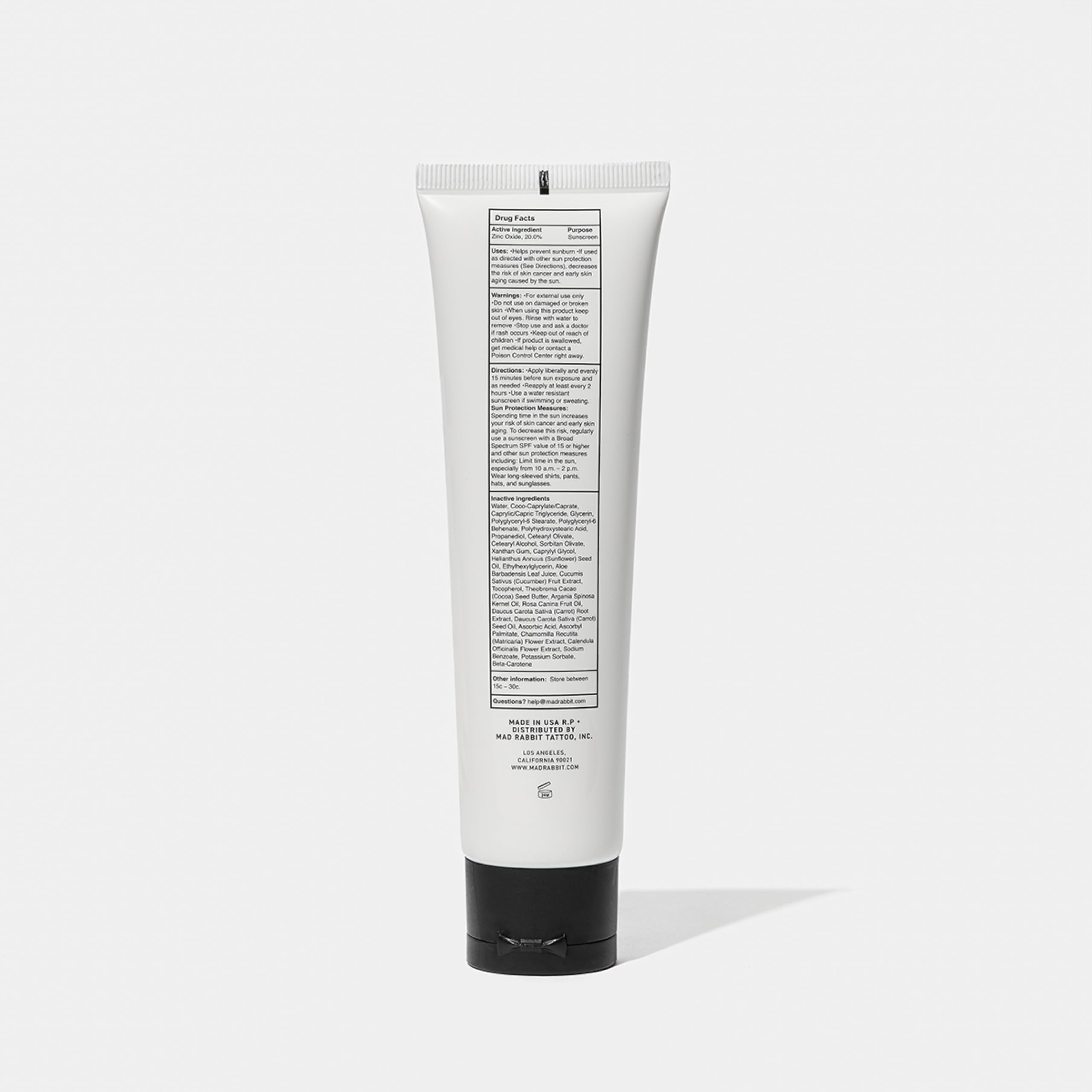 Mad Rabbit Defend SPF 30 Tattoo Sunscreen | Mineral Protection & Moisturizer (100 mL)
