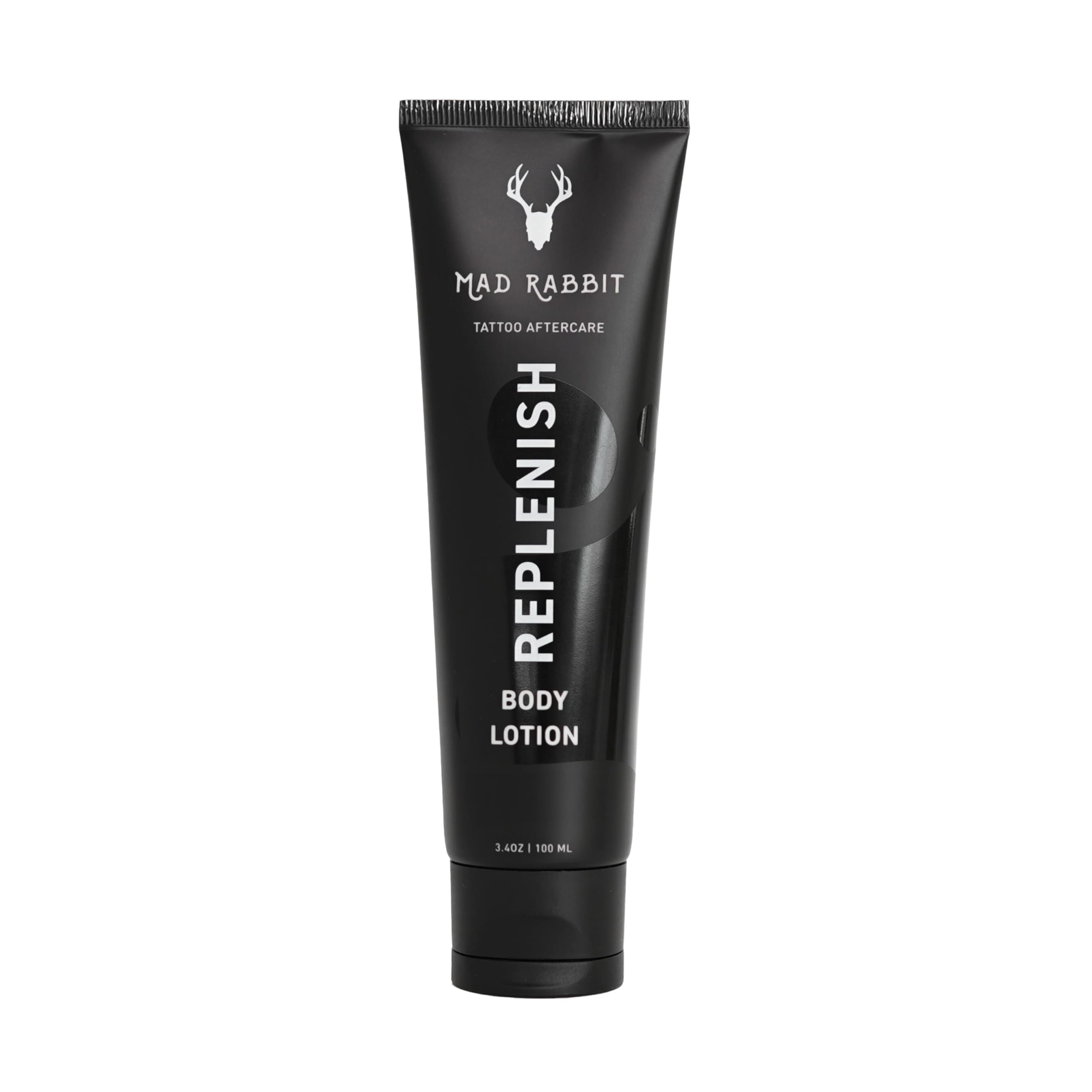 Mad Rabbit Replenish Tattoo Body Lotion – Fragrance-Free, Lightweight, Non-Greasy, Silicone-Free (3.4 oz)