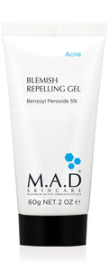 M.A.D Skincare Blemish Repelling Gel – 5% Benzoyl Peroxide, Alp Sebum, Pore Refining, 2 oz