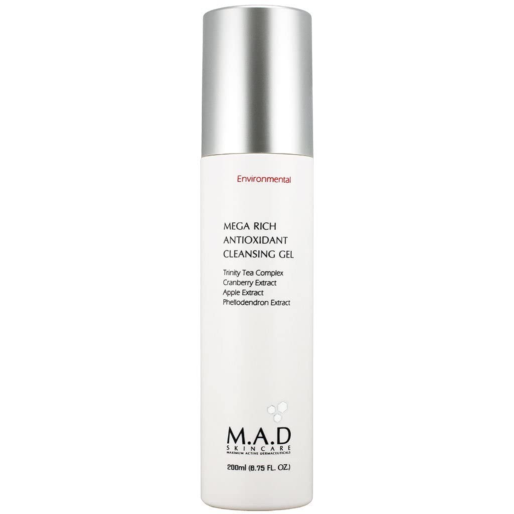 M.A.D Skincare Environmental Mega Rich Antioxidant Facial Cleansing Gel – 6.75 oz