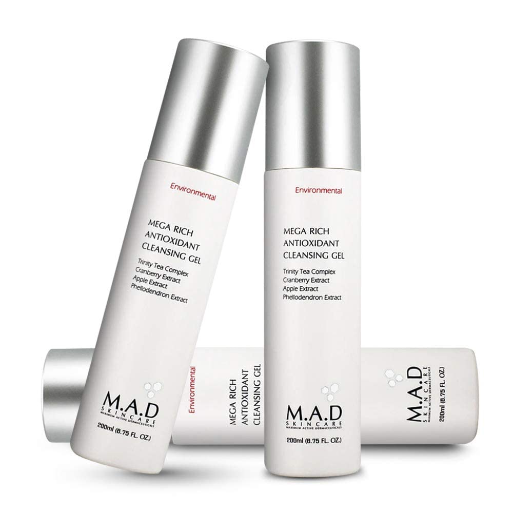 M.A.D Skincare Environmental Mega Rich Antioxidant Facial Cleansing Gel – 6.75 oz