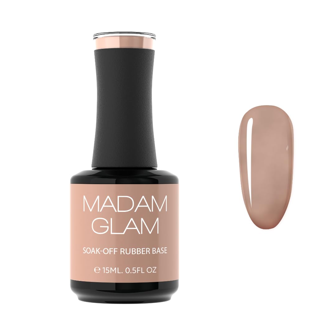 Madam Glam Rubber Base 15 ml | Flexible UV/LED Gel Base Coat in Nude