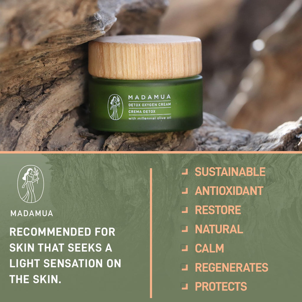MADAMUA Detox Antioxidant Moisturizer Face Cream – Organic Daily Hydration for Dry Skin