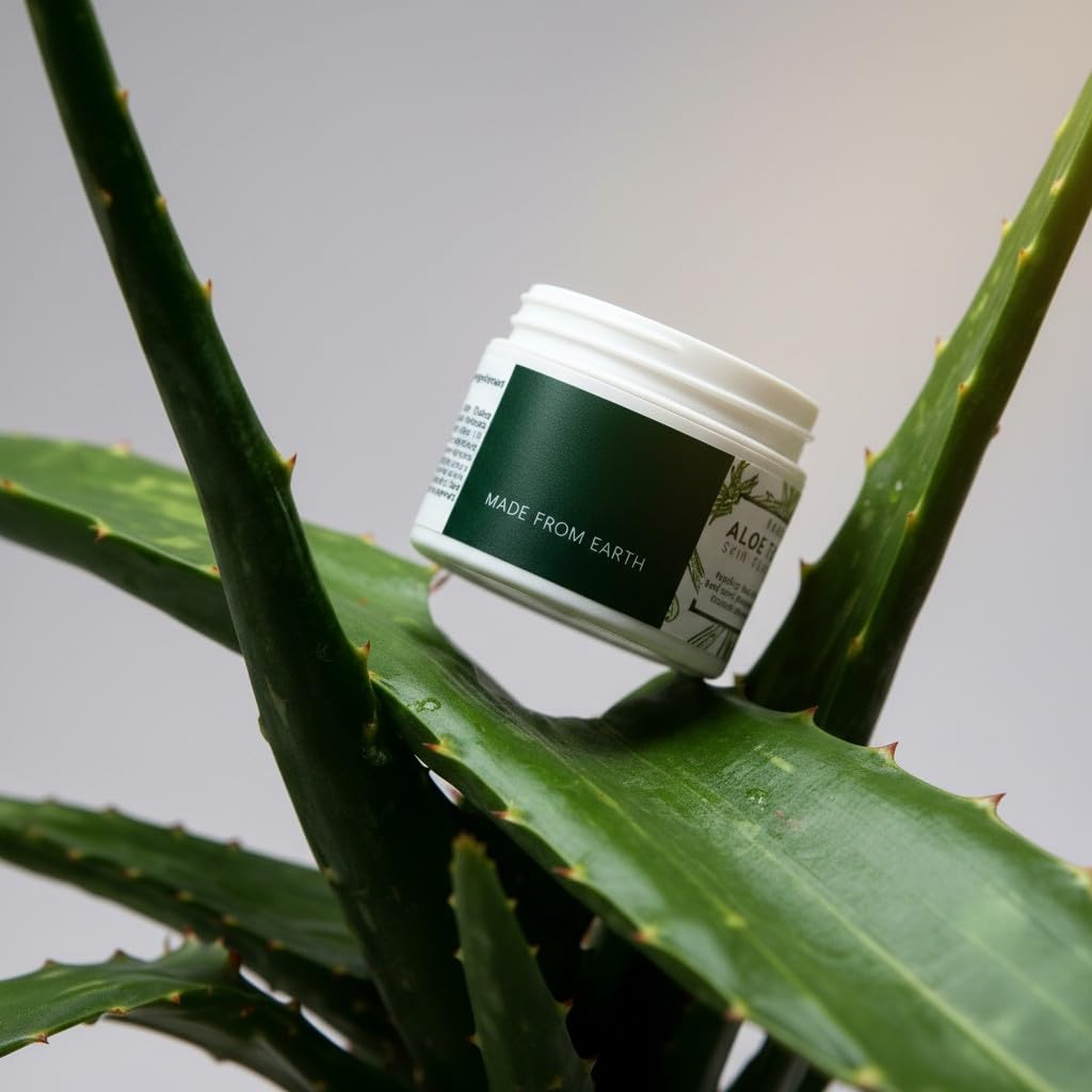 Made from Earth Pure Aloe Vera Skin Treatment - Organic Coconut, Olive Oil & Vitamin E, 2 oz