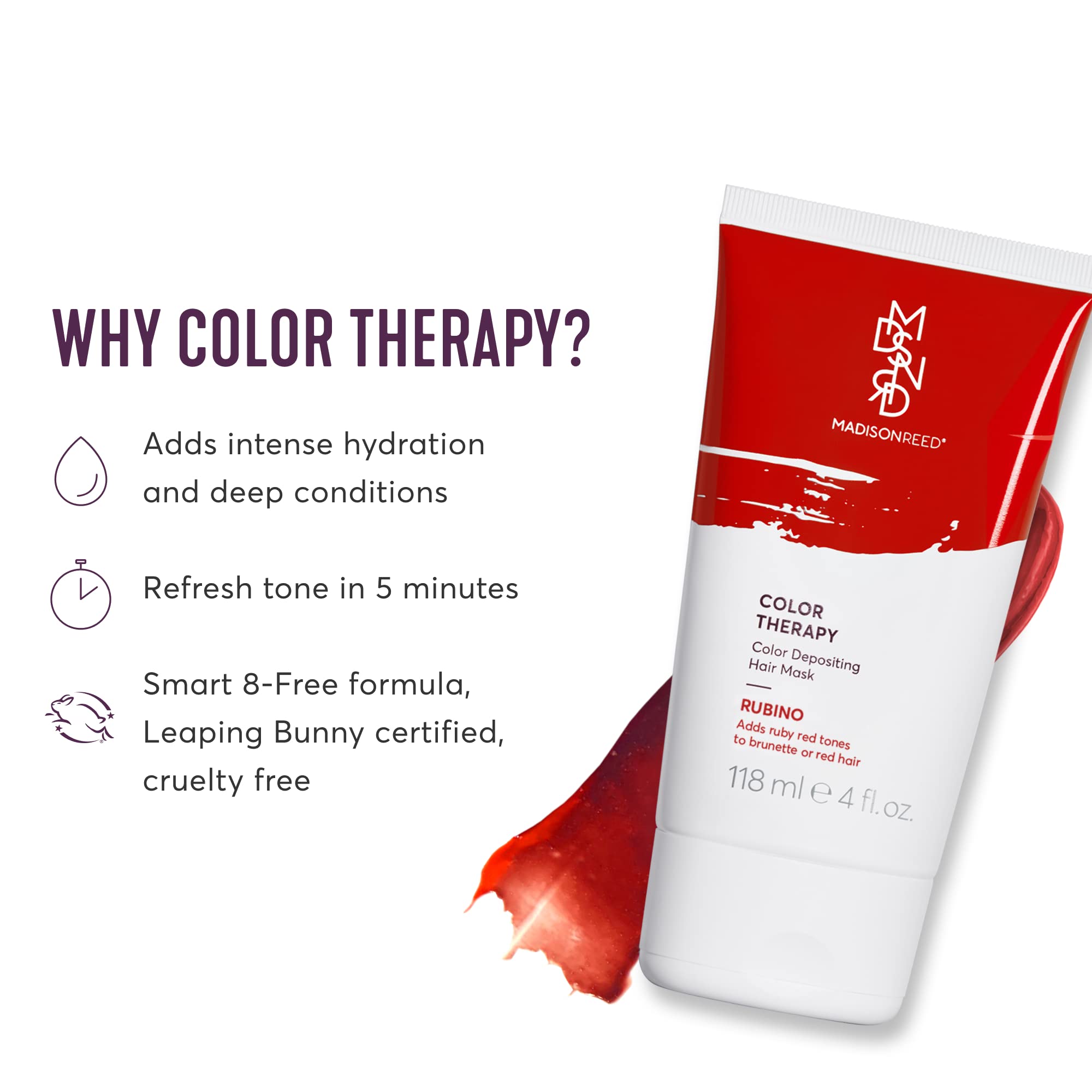 Madison Reed Color Therapy Rubino – Color Depositing Hair Mask & Deep Conditioning (4 oz)