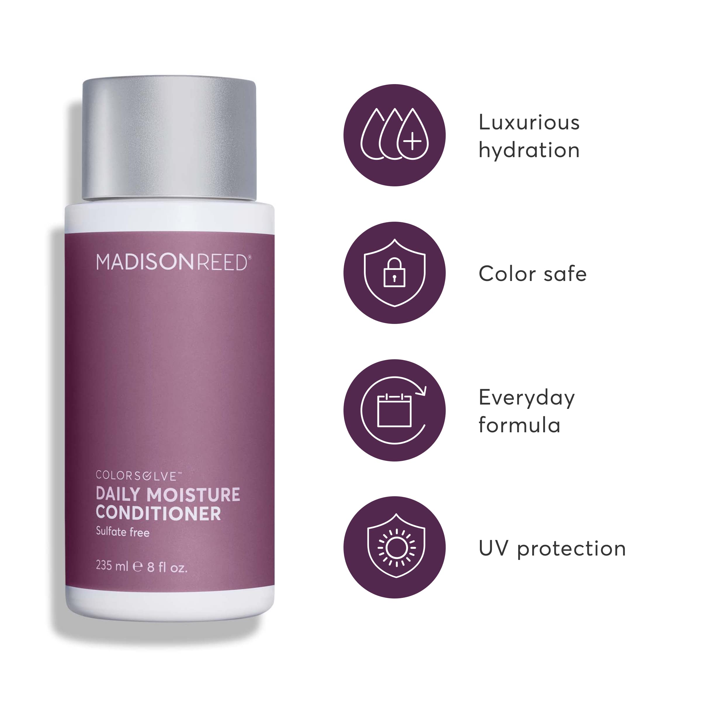 Madison Reed ColorSolve Daily Moisture Shampoo — Everyday Hydration, Color-Safe, Sulfate-Free 32 oz