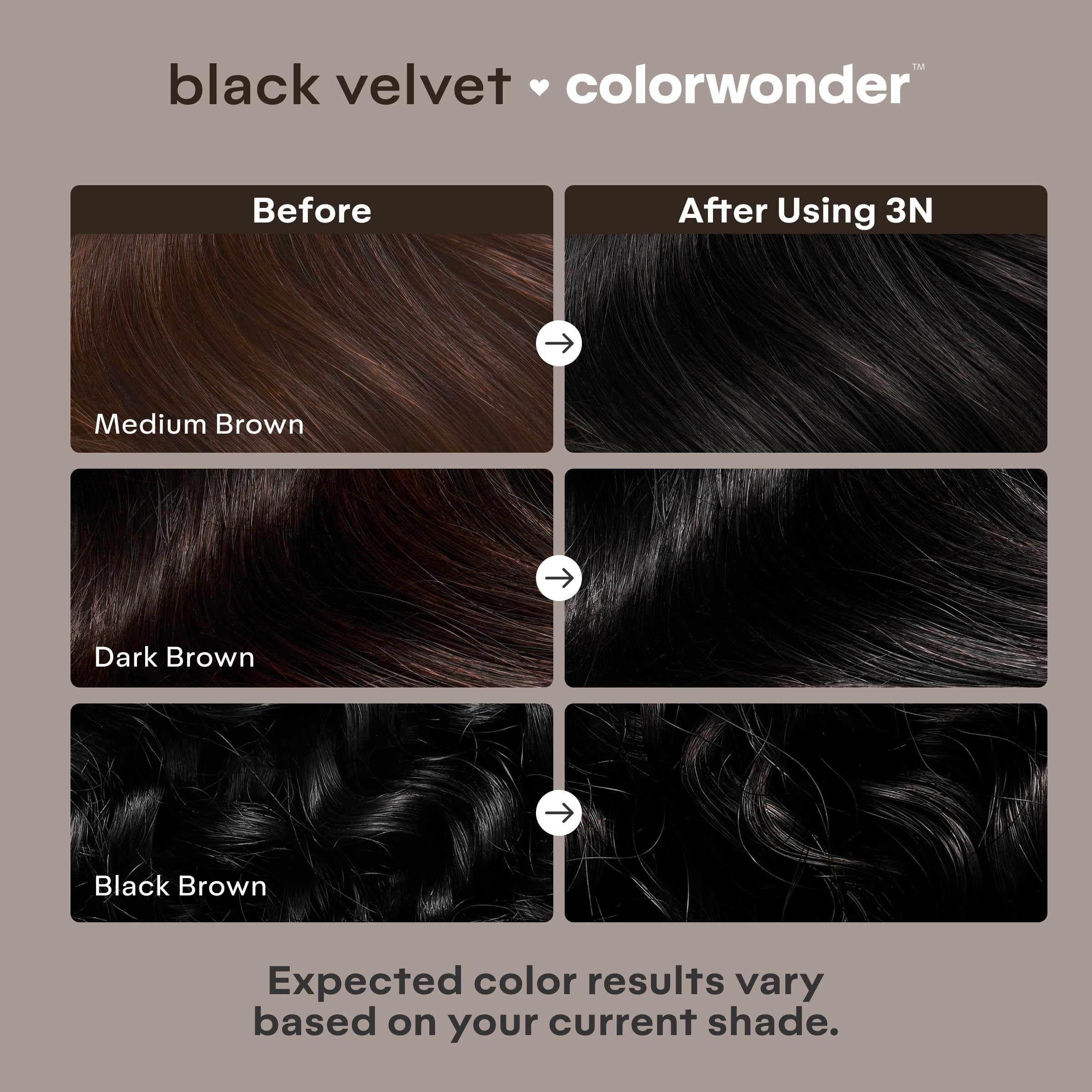 Madison Reed ColorWonder Demi-Permanent Hair Color – Black Velvet (3N) – Ammonia-Free, Pack of 2